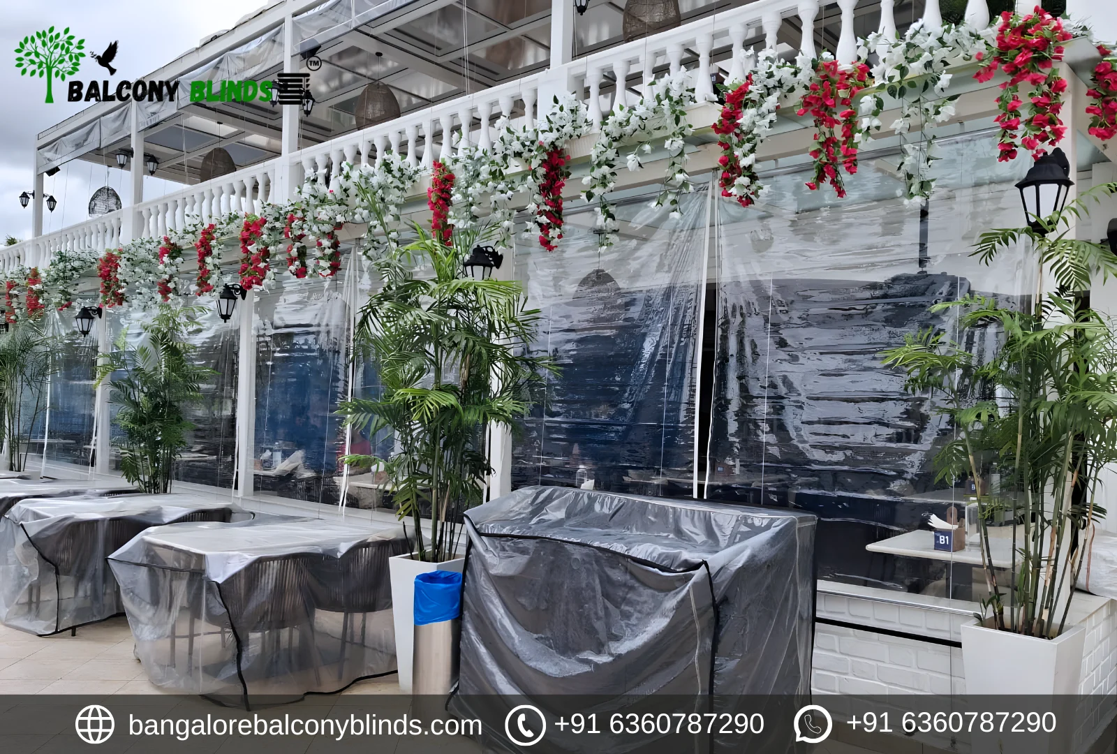Waterproof-Transparent-Roller-Blinds-Bangalore